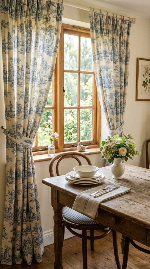 Toile Fabric Curtains