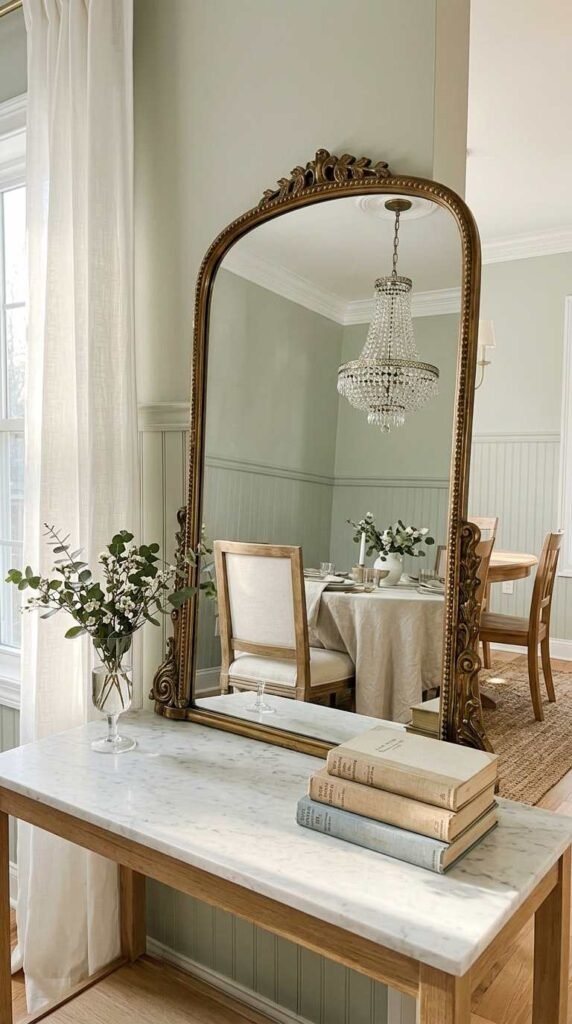 Hang an Oversized Statement Mirror