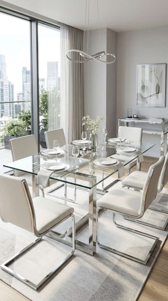 Glass and Chrome Accents