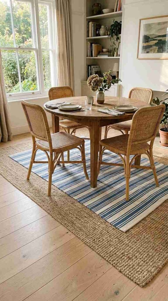 Layered Coastal Rugs Add Depth Underfoot