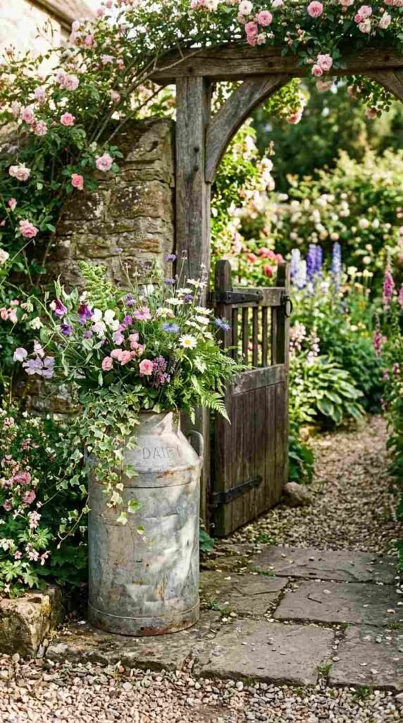 A Vintage Milk Can Planter