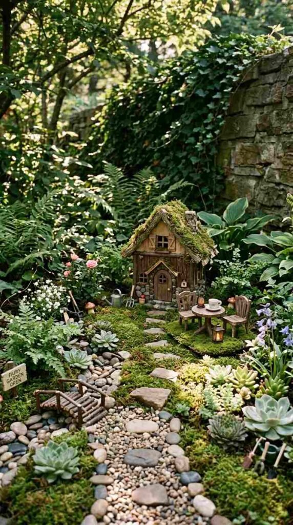 A Corner Fairy Garden
