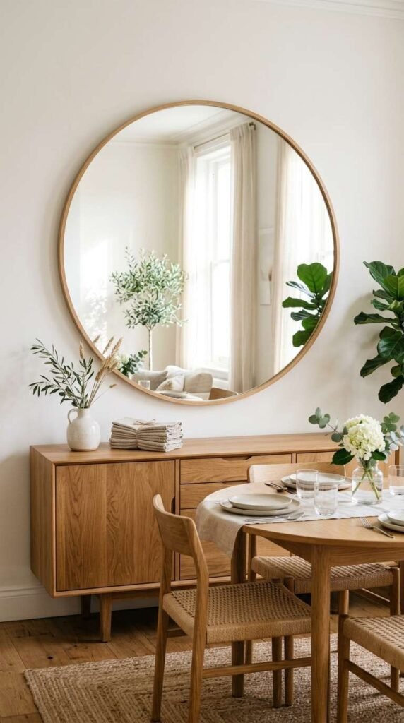 Round Table with a Nearby Mirror