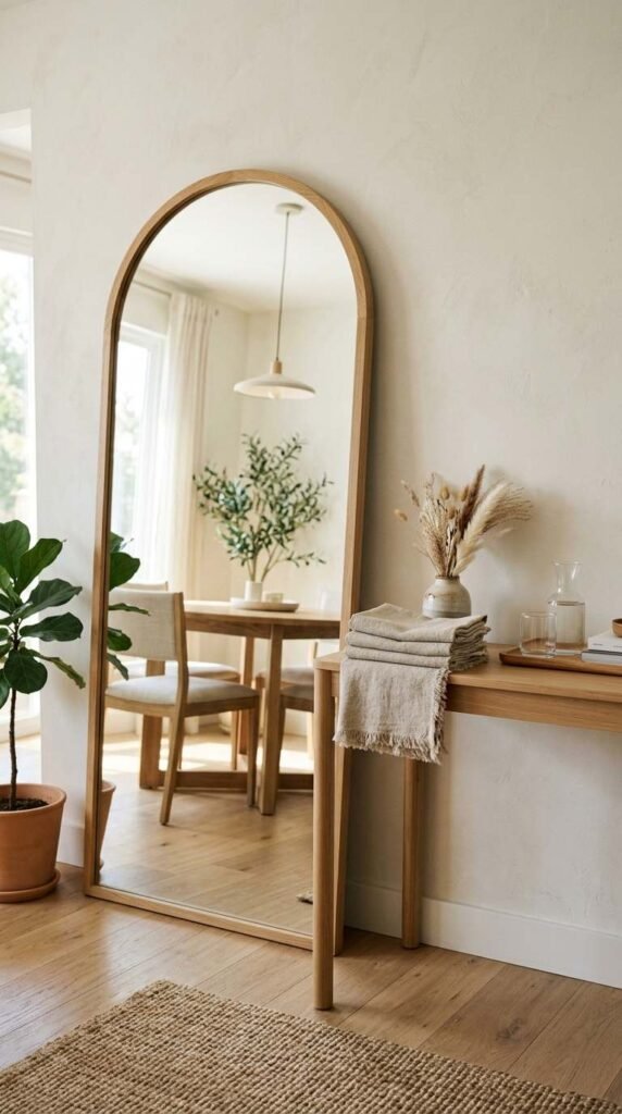Arched Mirror Leaning Display