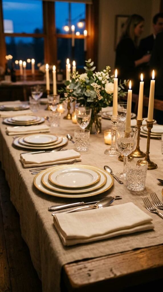 Gold-Rimmed Fine China