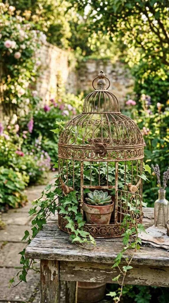 A Vintage Birdcage Centerpiece