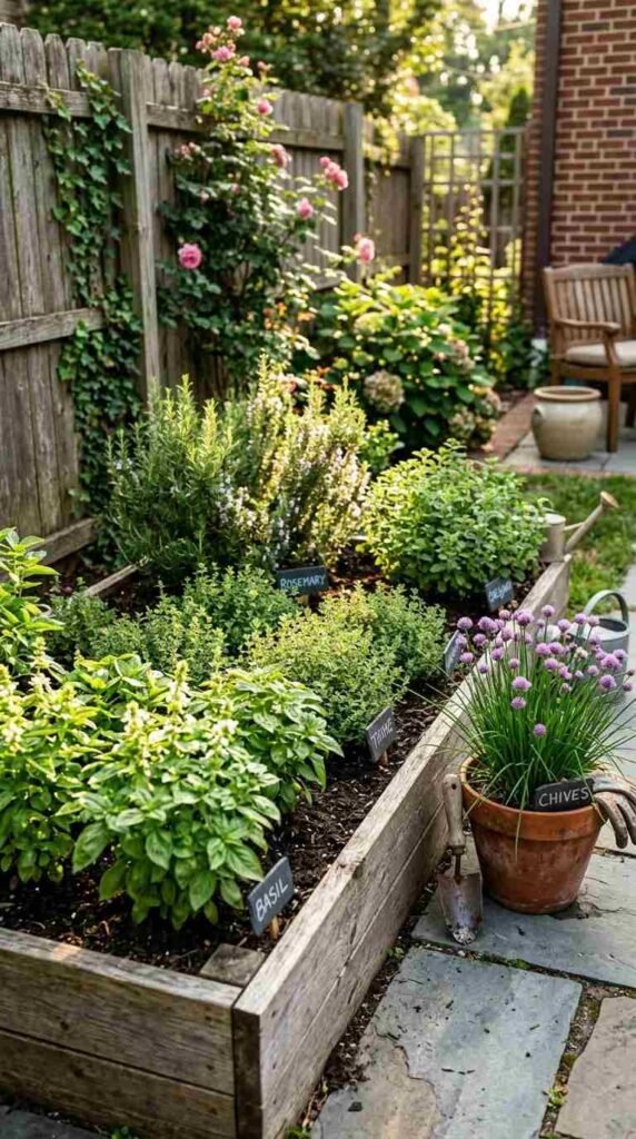 A Corner Herb Garden Bed