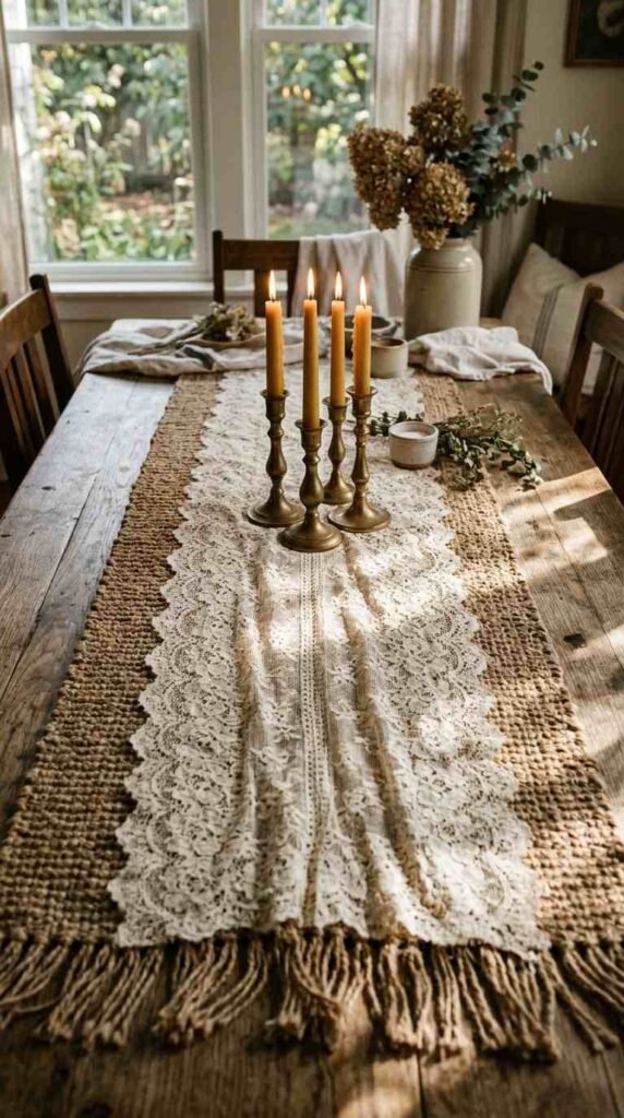 Layered Table Runners for Texture