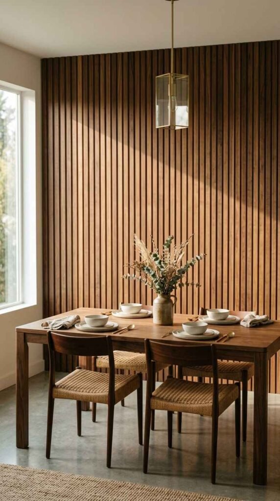 Slatted Wood Wall Paneling