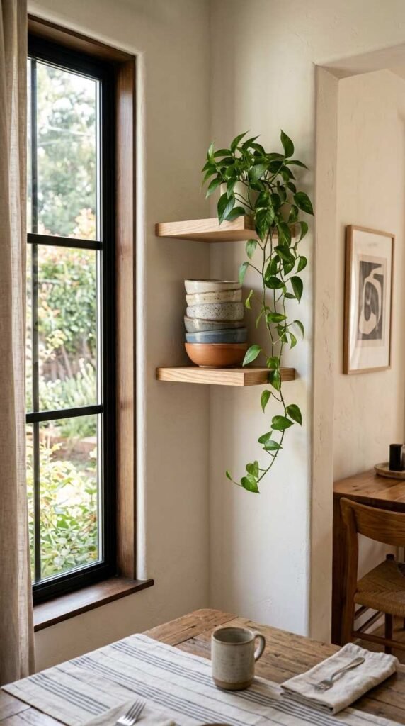 Floating Corner Shelf Nook