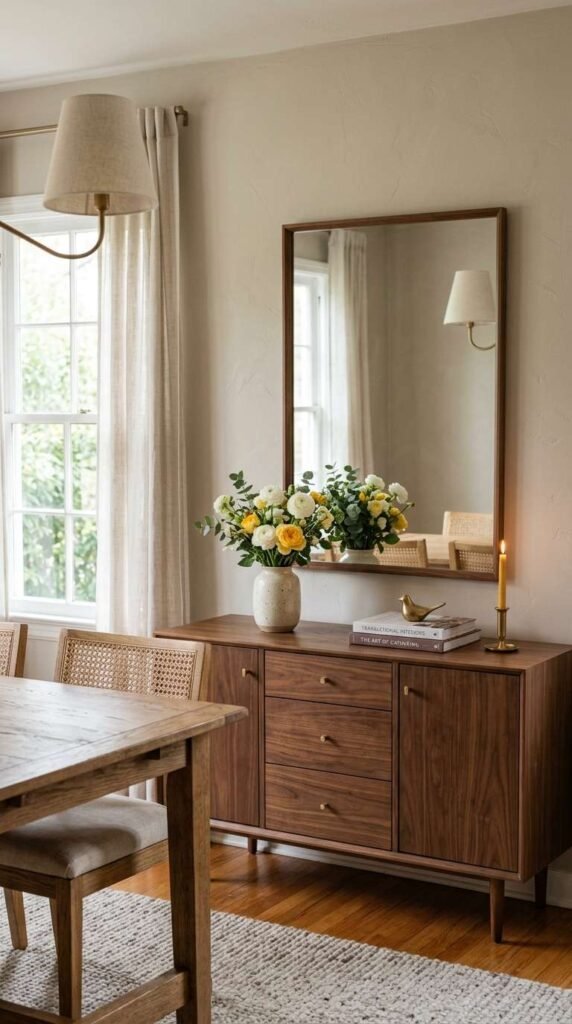 Mirror Above a Sideboard