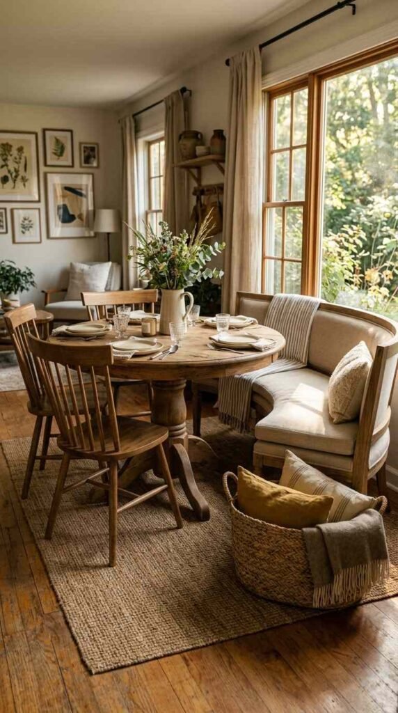 Mixed Seating with Chairs and a Bench
