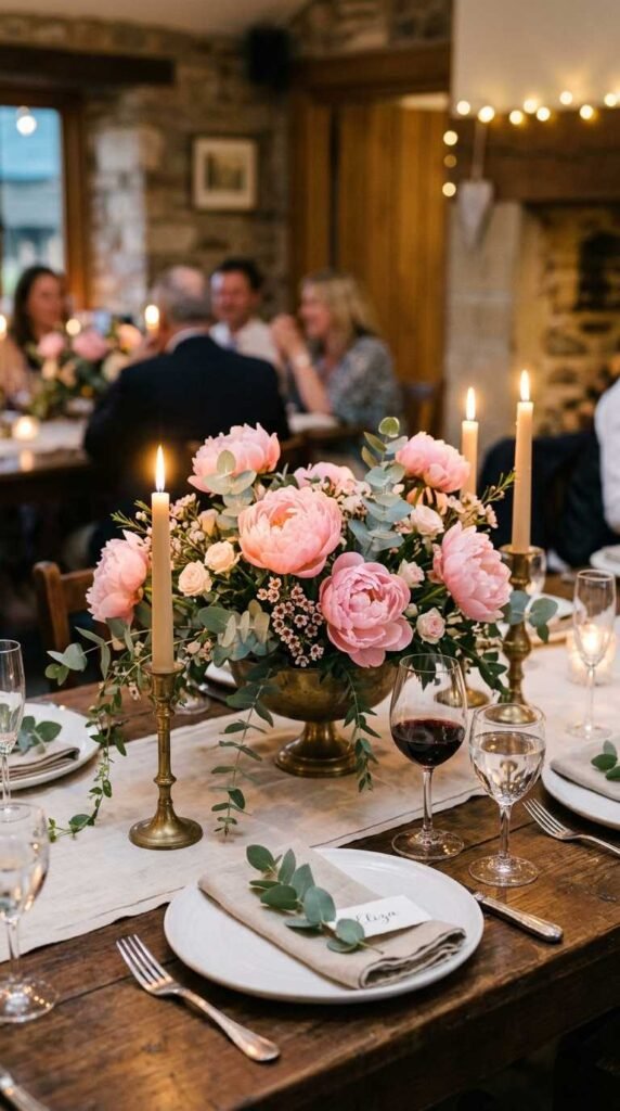 A Pink and Gold Chandelier