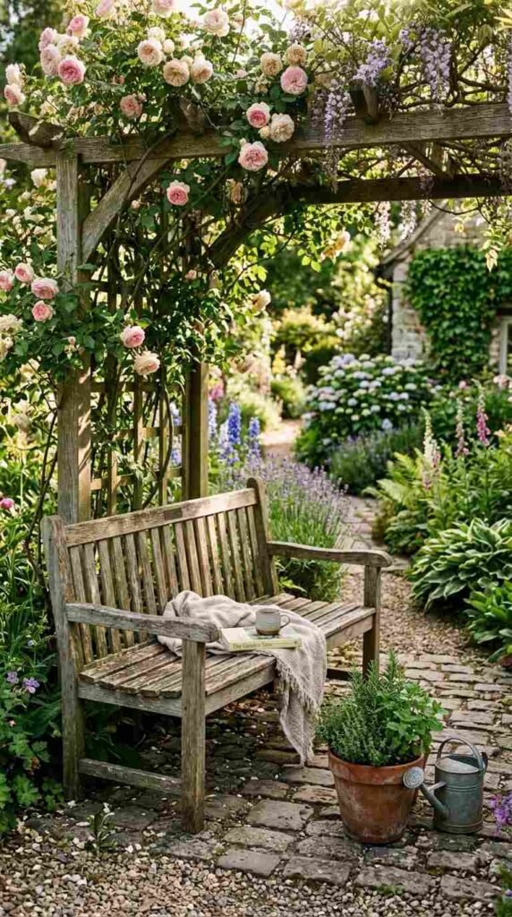 A Rustic Garden Bench