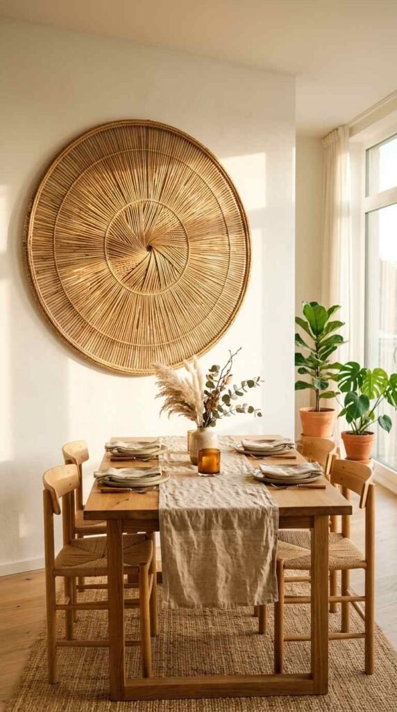 Woven Rattan Wall Panel