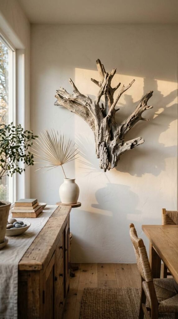 Driftwood Wall Art Adds Organic Sculpture