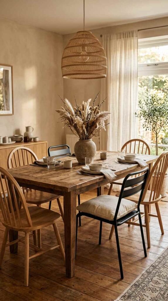 Mix Wood and Metal Chair Textures