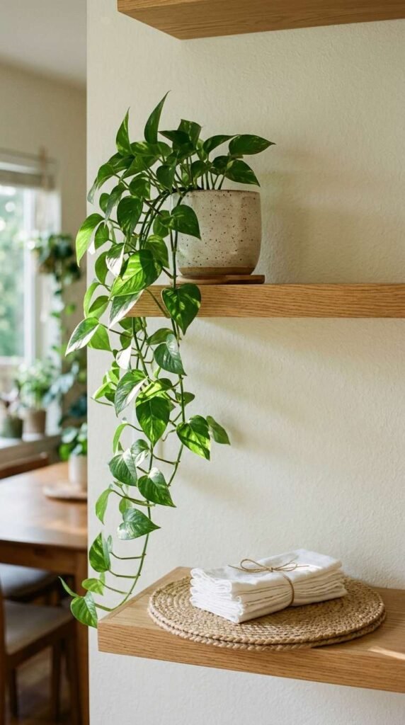 Trailing Greenery from Shelves