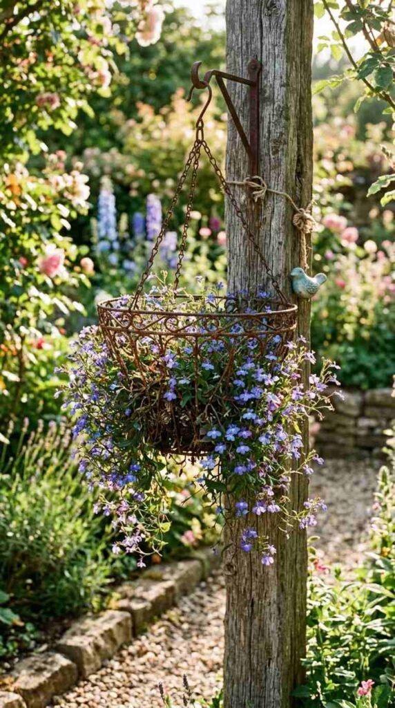 Vintage Wire Basket Planters