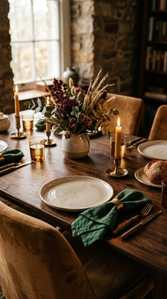 Use Deep Jewel Tone Napkins