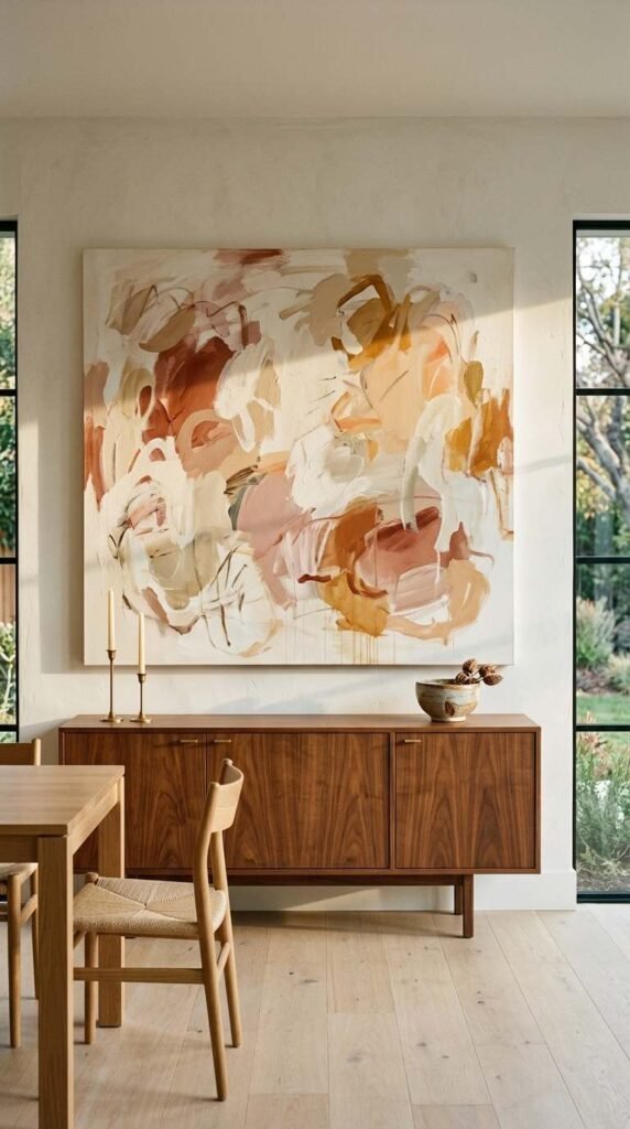Anchor the Room with Oversized Abstract Art