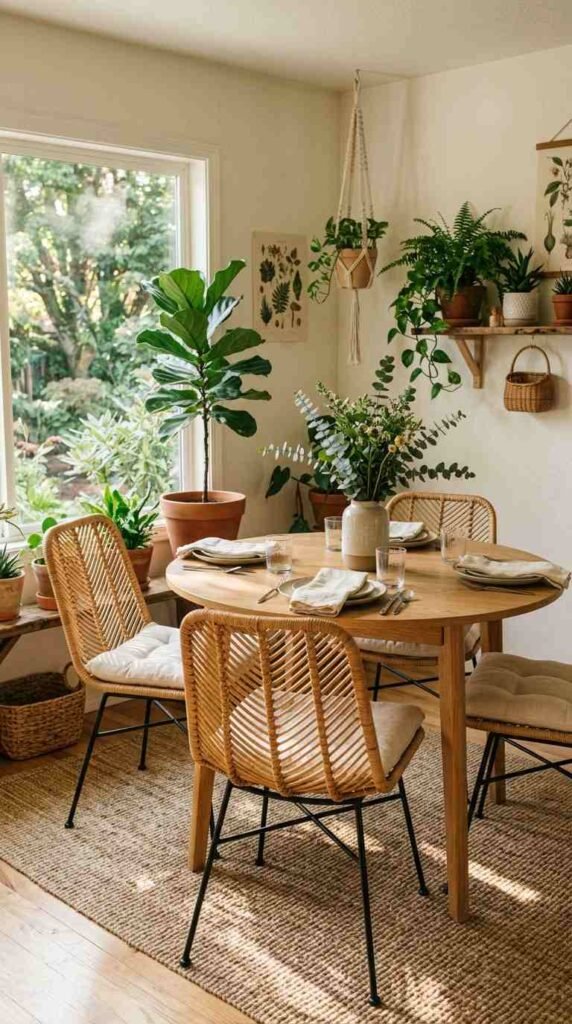 Woven Rattan Dining Chairs