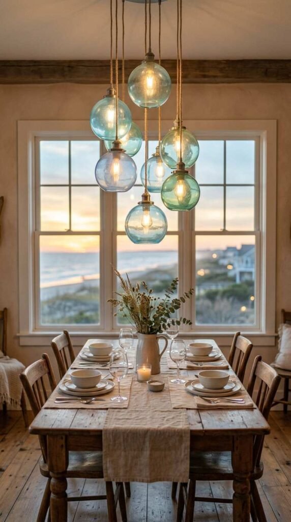 Sea Glass Pendant Lighting Sets a Dreamy Mood