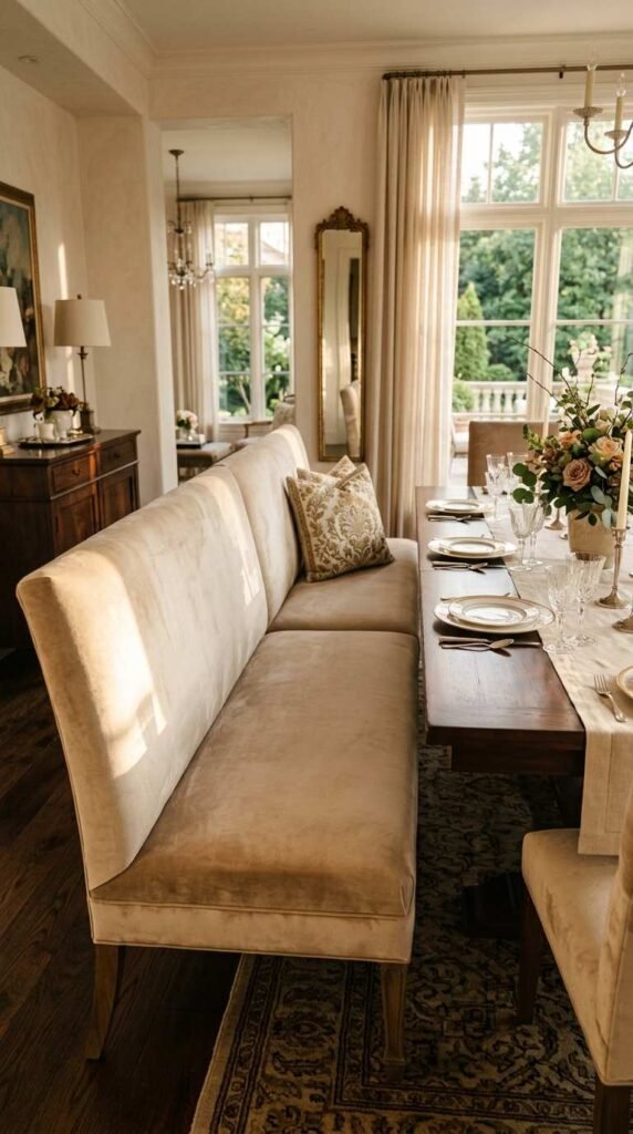 Upholstered Bench Seating for Softness