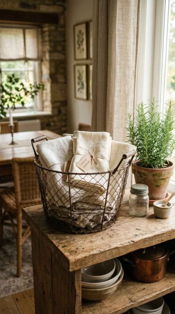  Vintage Wire Basket Storage