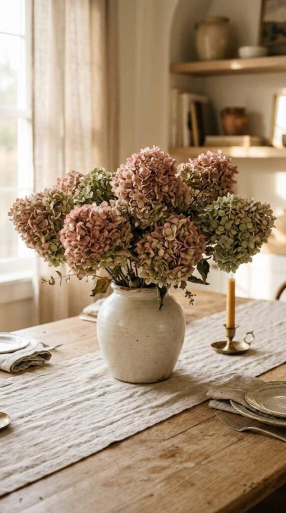Dried Hydrangea Arrangement