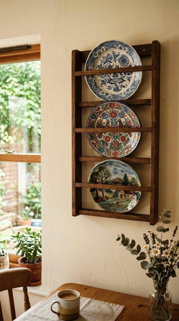 A Wall-Mounted Plate Rack