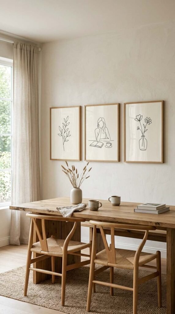Abstract Line Drawing Trio