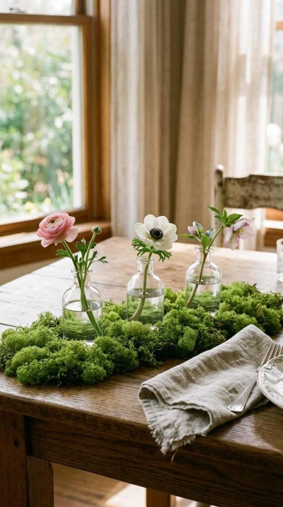 Moss and Bud Vase Trio