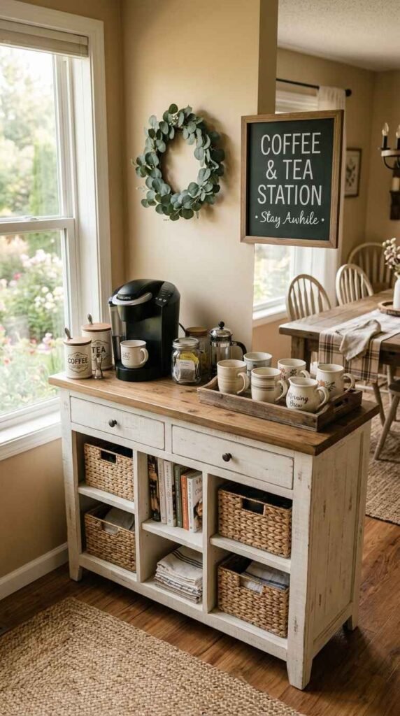 Sideboard as a Coffee and Tea Station