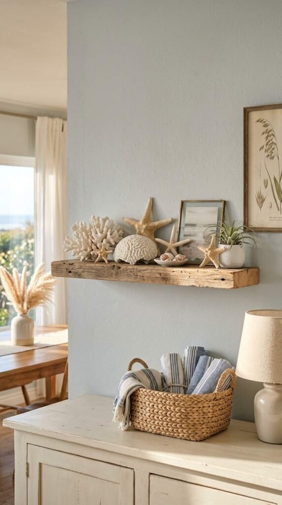 A Coral and Starfish Display Adds Playful Detail