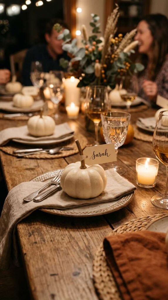 Mini Pumpkin Place Card Holders