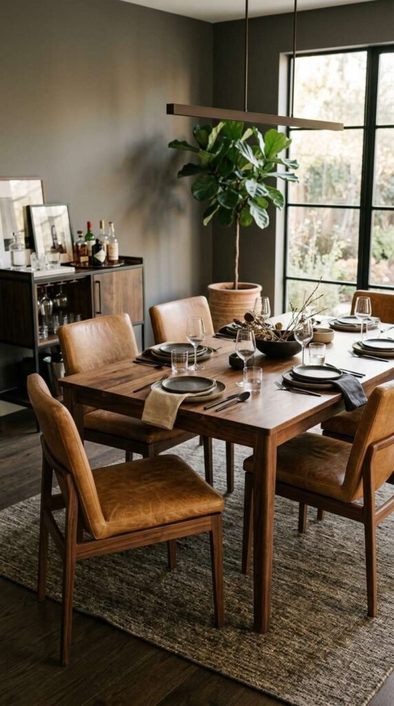 Leather Upholstered Dining Chairs