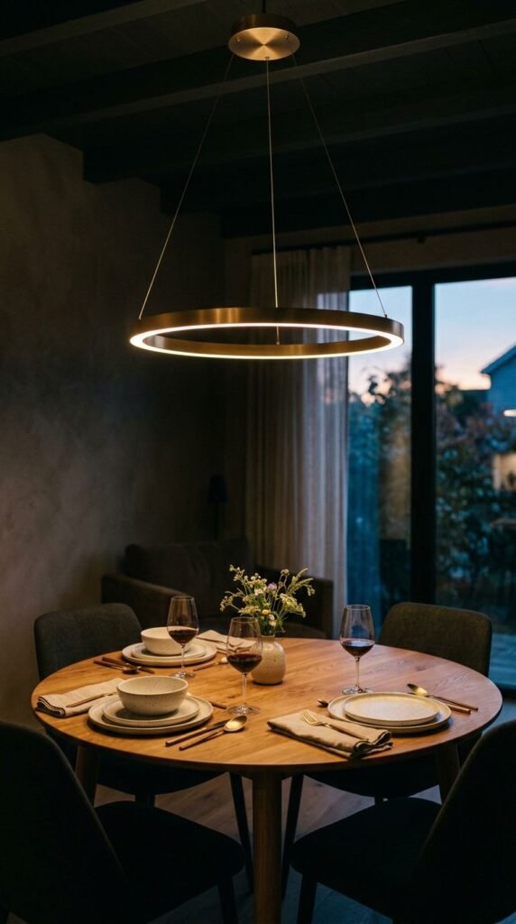 Round Table Chandelier Pairing