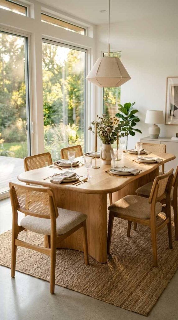A Curved Dining Table