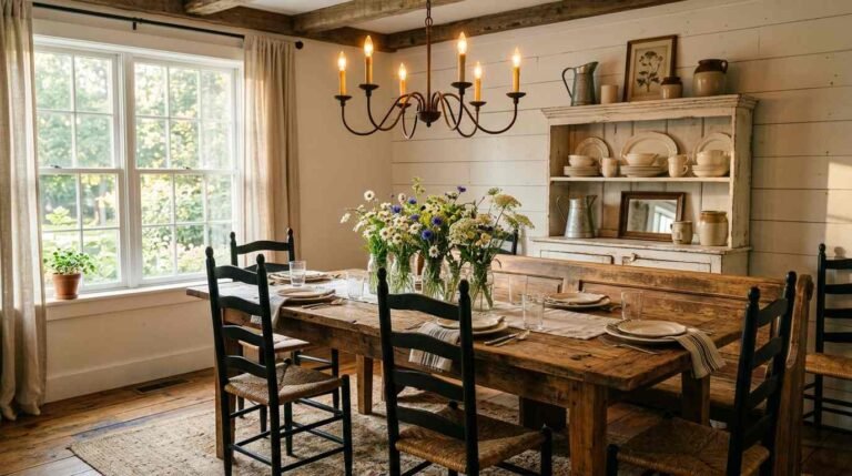 25 Cozy Farmhouse Dining Room Decor Ideas to Love
