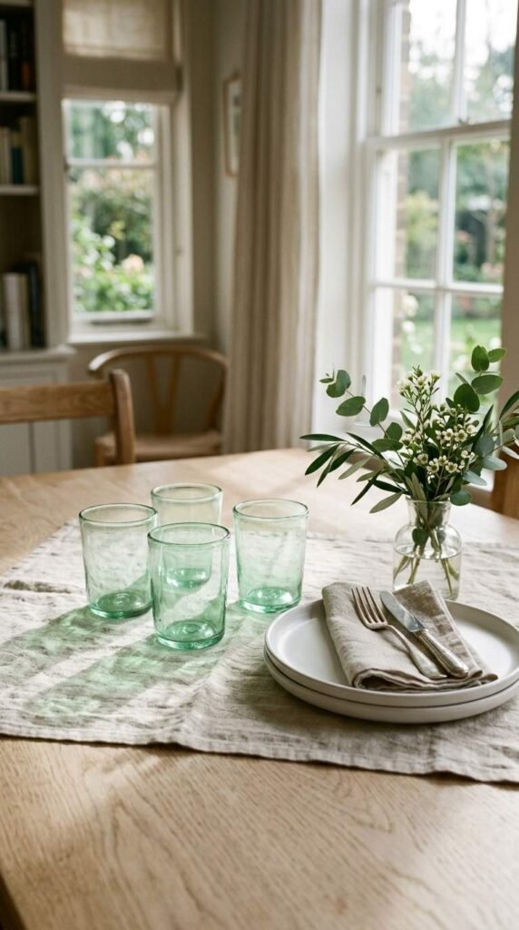 Light Green Glassware Set