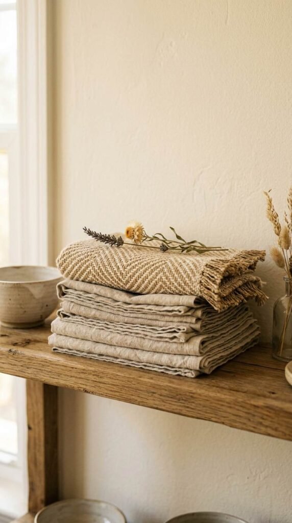 Neutral Linen and Textile Display