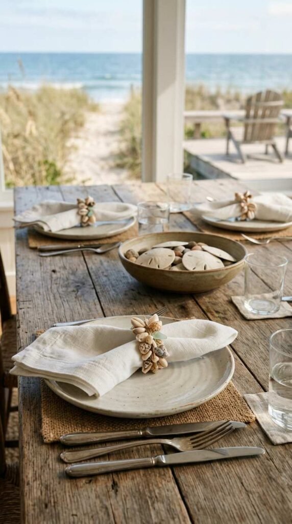 Seashell Napkin Rings Finish the Table Perfectly