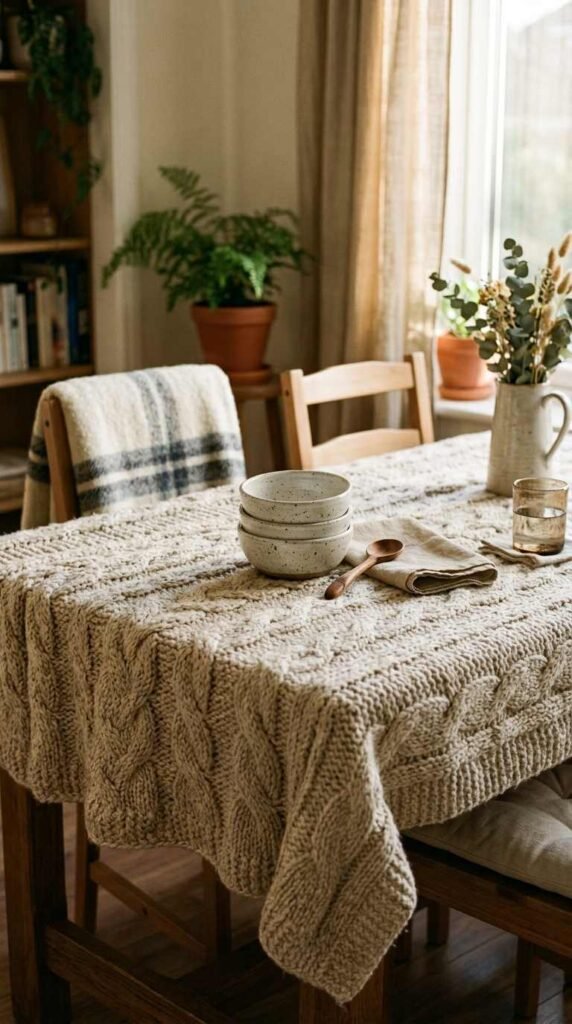 Cozy Textured Tablecloth