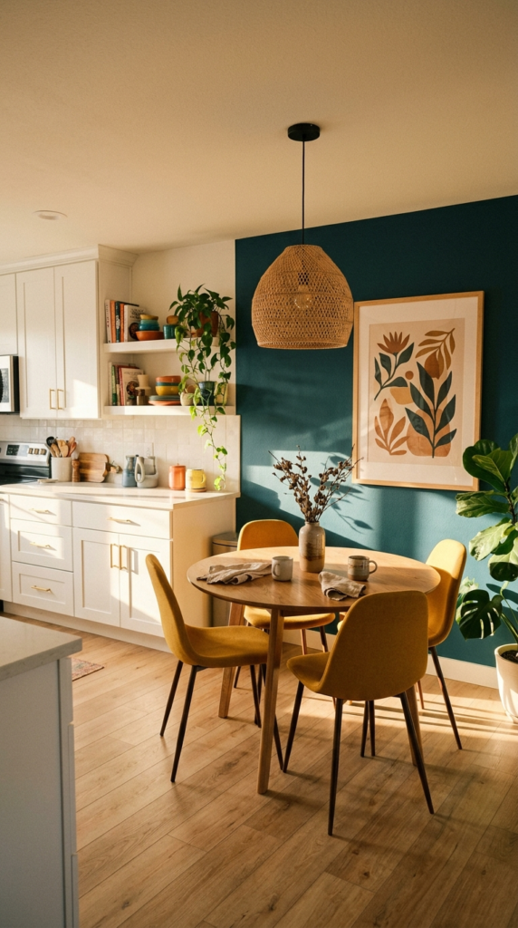 Teal Accent Wall