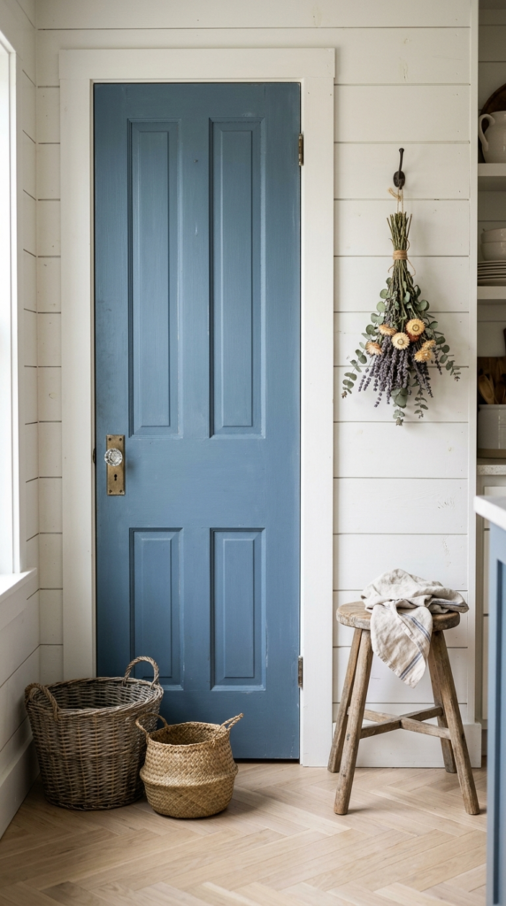 Denim Pantry Door