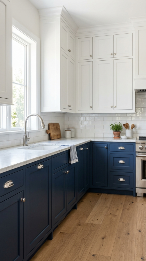 Navy Lower Cabinets