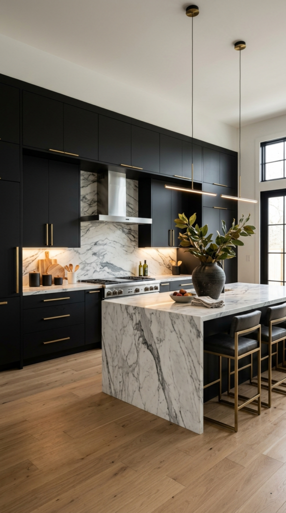 Matte Black Cabinets
