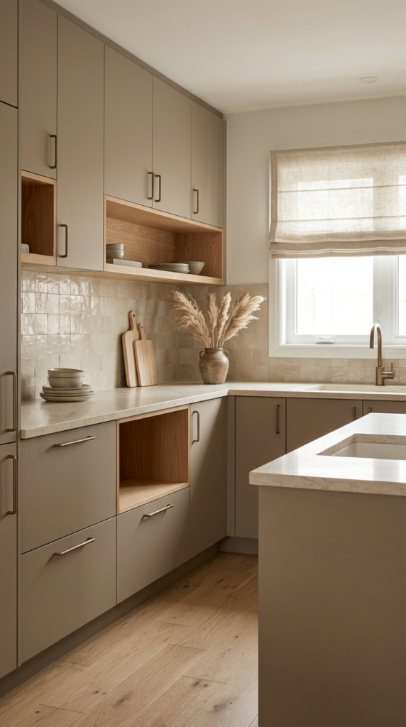 Warm Taupe Cabinets