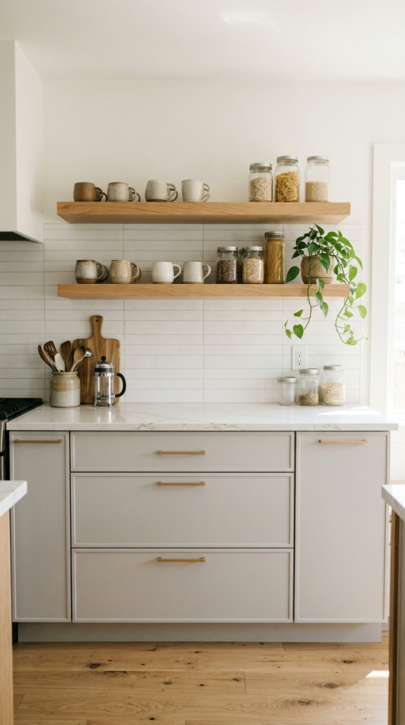 Open Wood Shelving